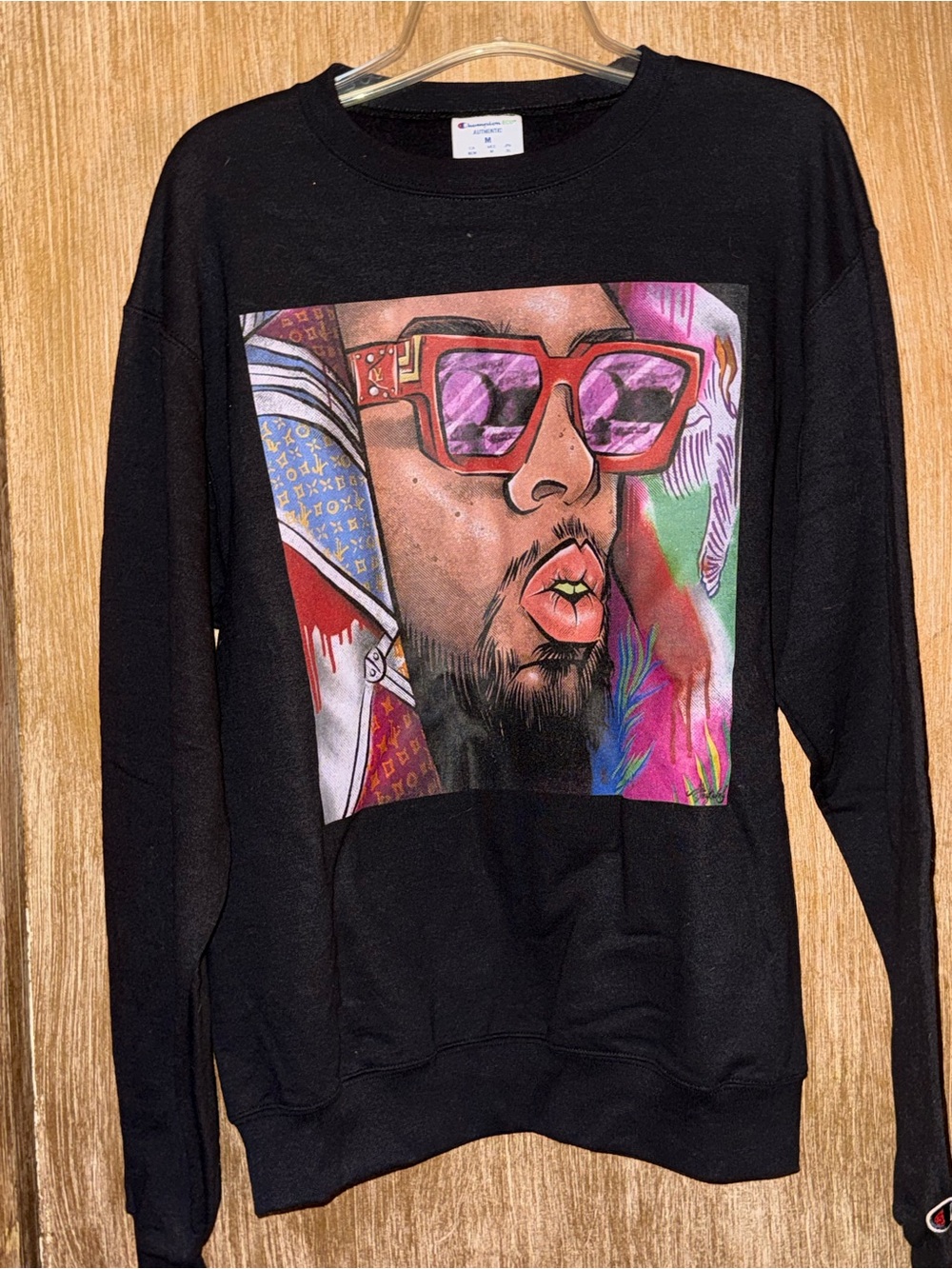 Westside Gunn- Fly God is an Awesome God 2- Champion Black Crewneck Sweatshirt